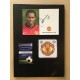 Signed United card of Antonio Valencia the Manchester United footballer.
